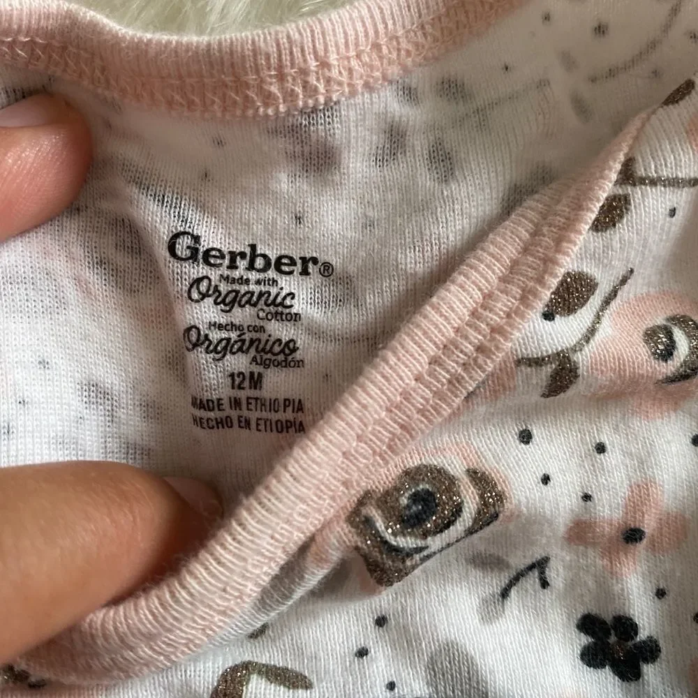[gerber organic] set of 3 short sleeved onesies EUC #10